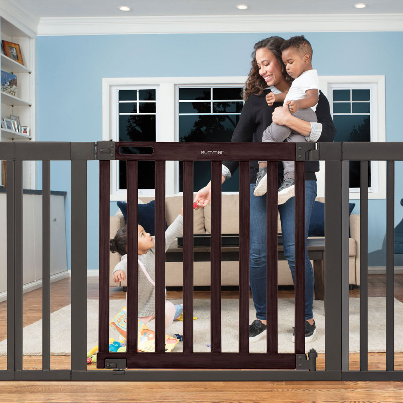 Evrin Metal Adjustable Pressure Mounted Pet Gate With Door