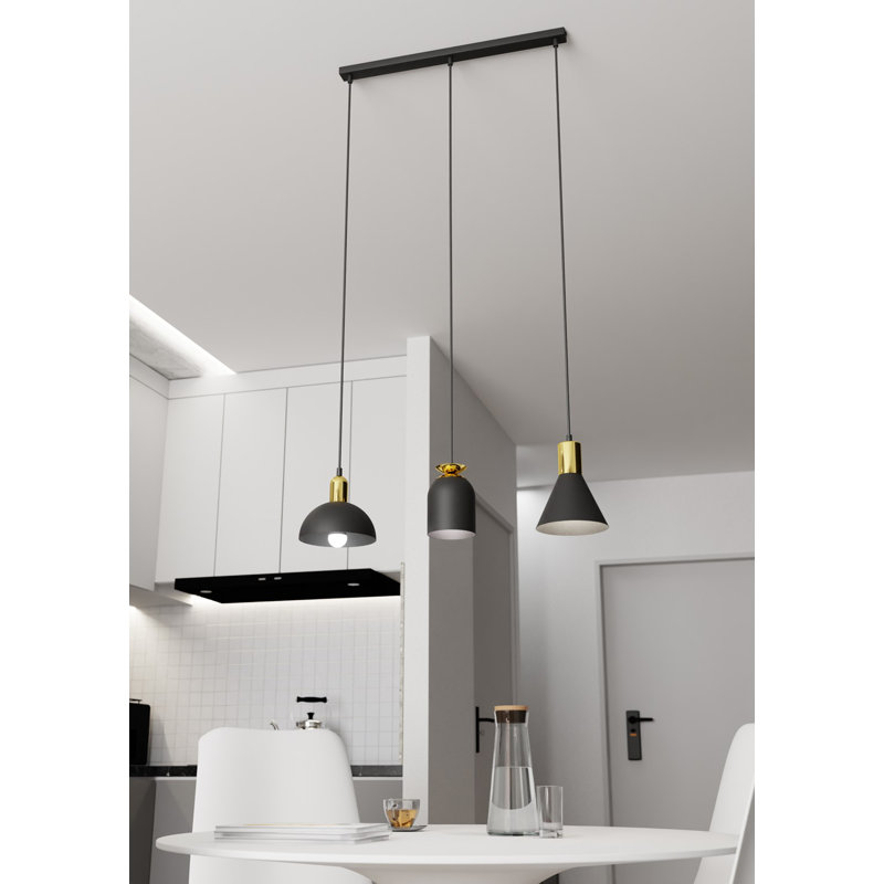 Akhiya 3 - Light Pendant, Matte Black