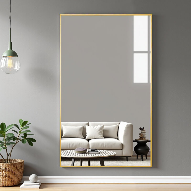 Arstides Metal Mirror, 59" x 35", Gold