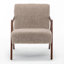 Fauteuil Nickelson recouvert de lin avec cadre en bois-120397819