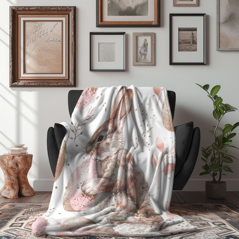 Couverture rose de qualité supérieure 1 pièce, L 50 po x L 60 po