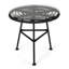 Élégante table d'appoint grise avec surface en verre