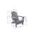 Hdpe Folding Adirondack Chair With Dual Cup Holder - Composite Adirondack Chair With Wood Texture- Gray