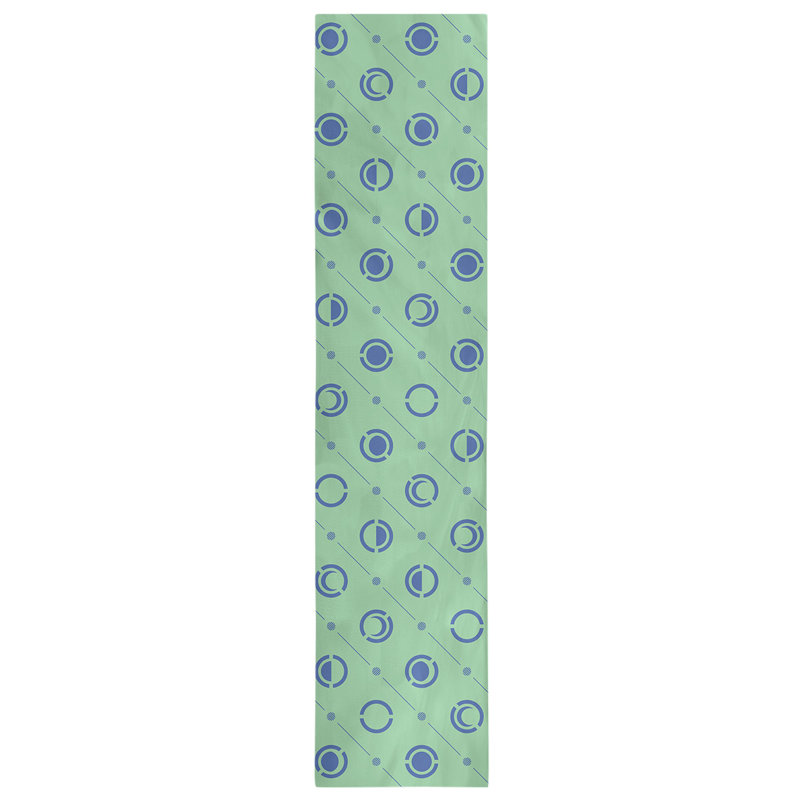 Classic Moon Phases Table Runner, 16" x 72", Green/Blue