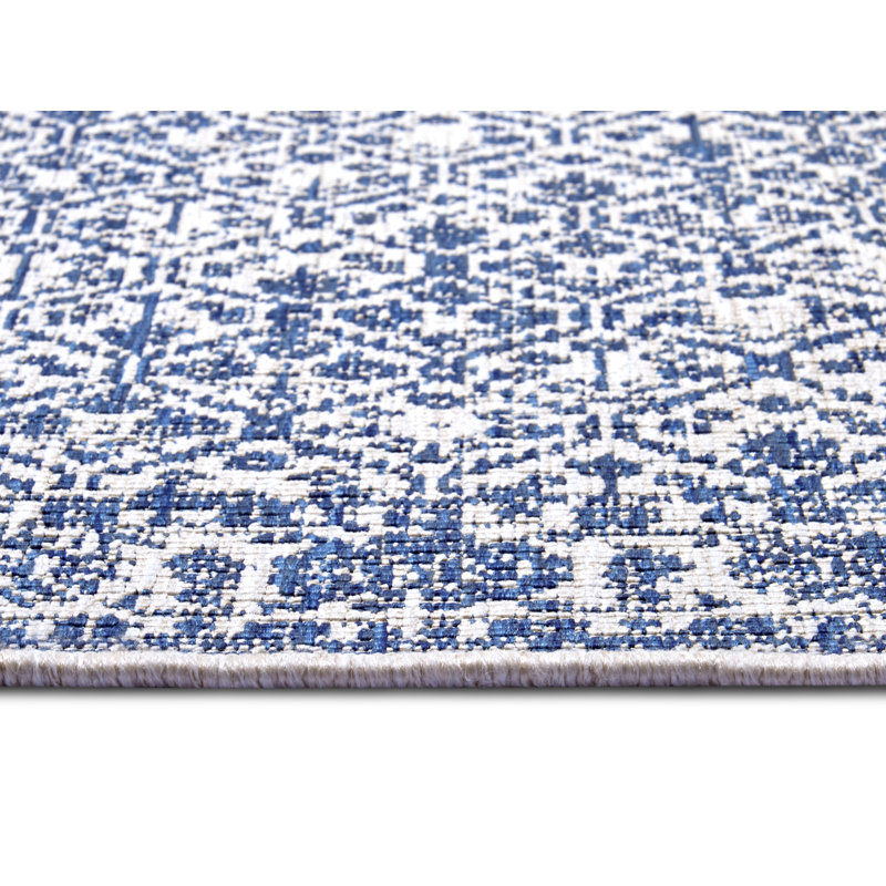 Curacao Flatweave Blue Rug, Runner 80 x 250cm