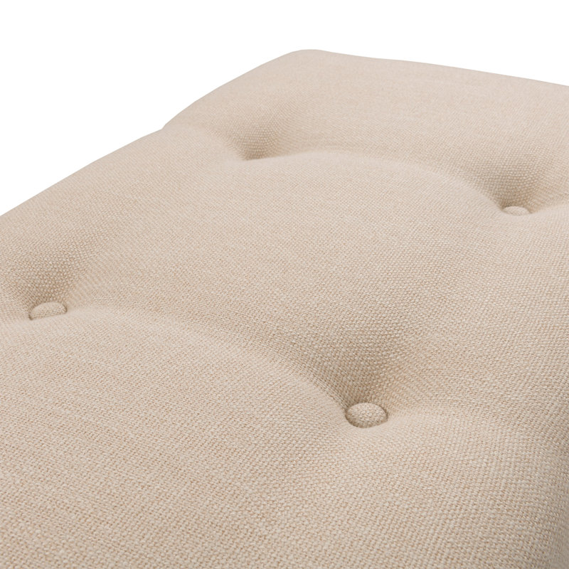 Brode Polyester Upholstered Bench, Cream