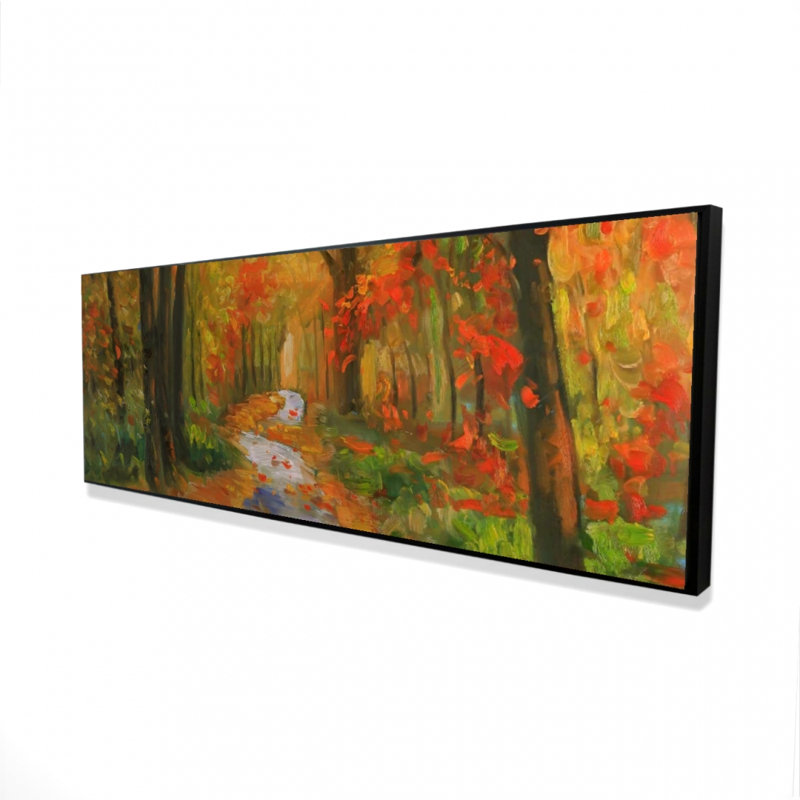 Reproduction d'automne sur toile, H 16 po x l 48 po