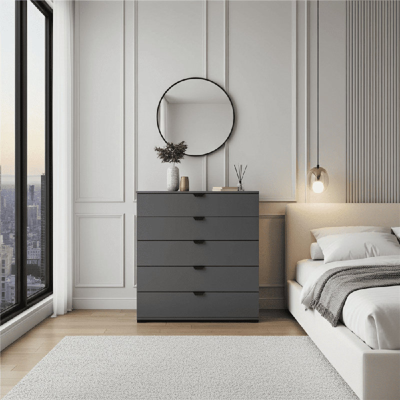 90 cm W Chest of 5 Drawers