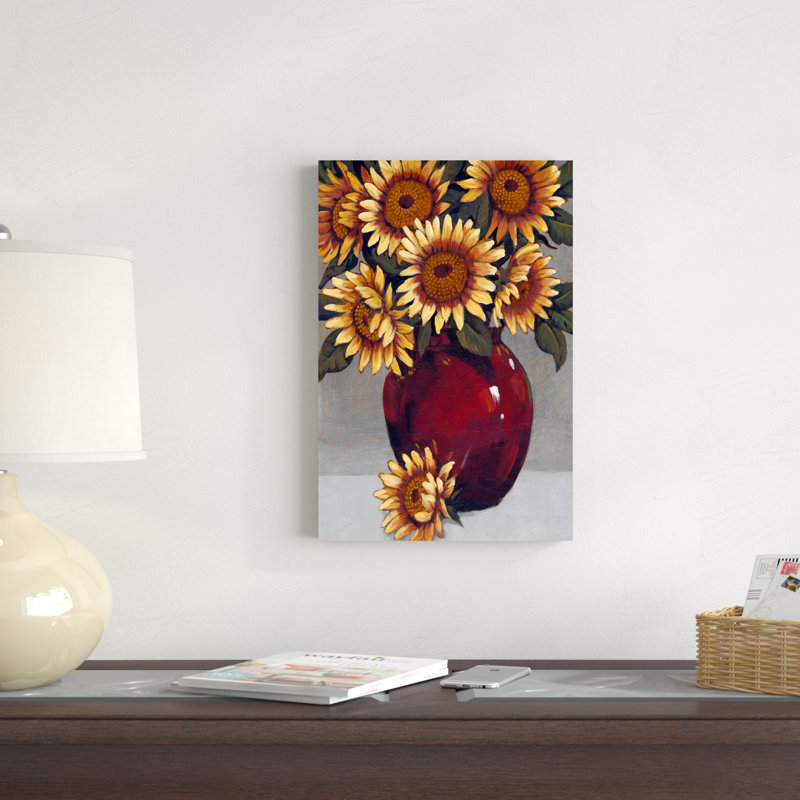 Vase de tournesols II, H 18 po x l 12 po x P 1 po
