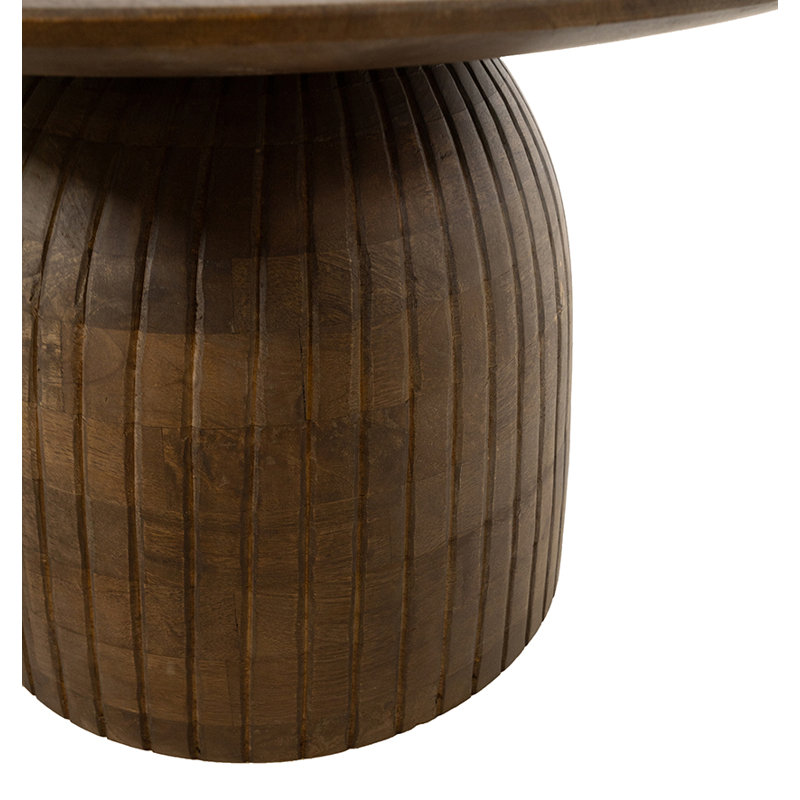 Solid Wood Pedestal Coffee Table, 40cm H x 60cm W x 60cm D