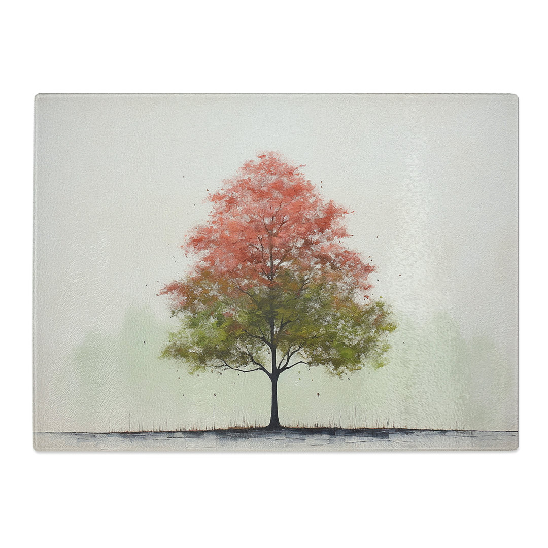 Tree Minimalism  Glass Chopping Board