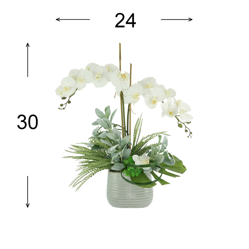 Polysilk Orchid Arrangement in Pot