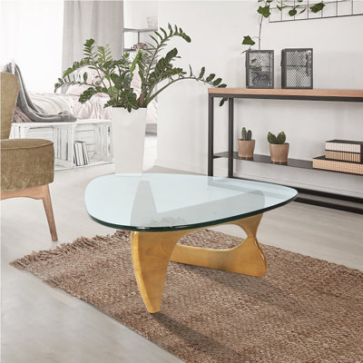 Chritine 50'' Glass Top Console Table