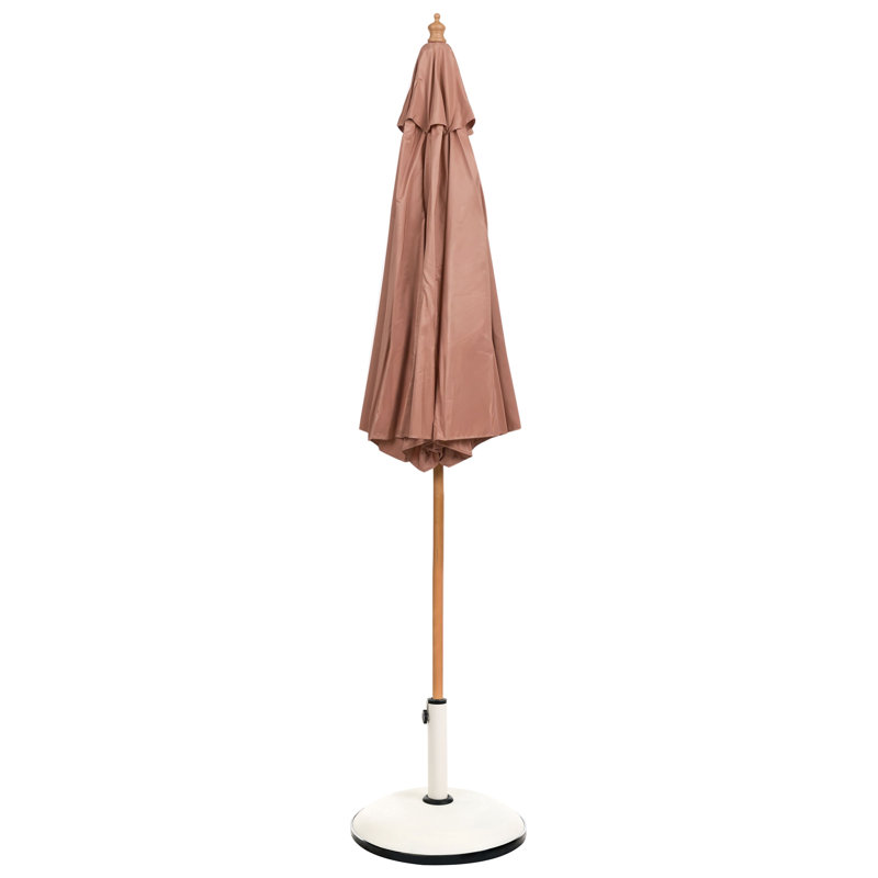 Toscana 270 cm W X 270 cm D Octagonal Market Parasol with Pulley Lift, Brown