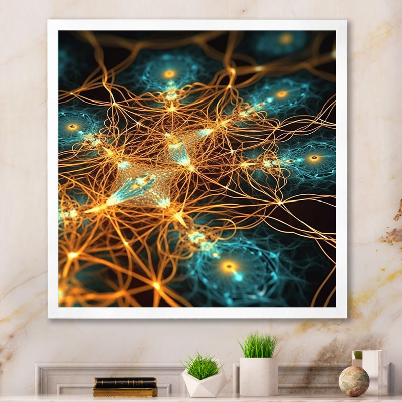 Infinity Matrix - Print, 36" H x 36" W x 1.5" D, White Single Picture Framed