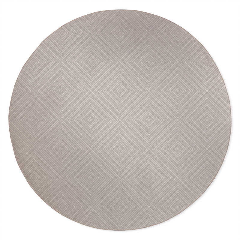 Eye Chev Non-Slip Outdoor Rug, Round 5'