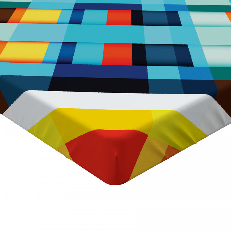 Microfiber Geometric Fitted Sheet, Twin Fitted Sheet
