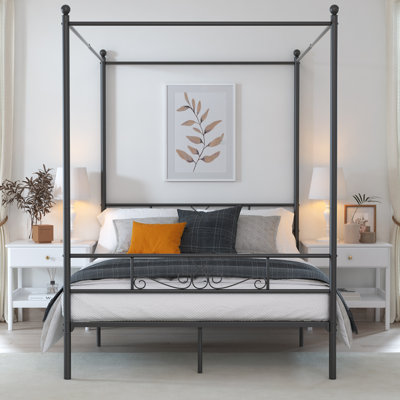 Alex-Jay Metal Canopy Bed