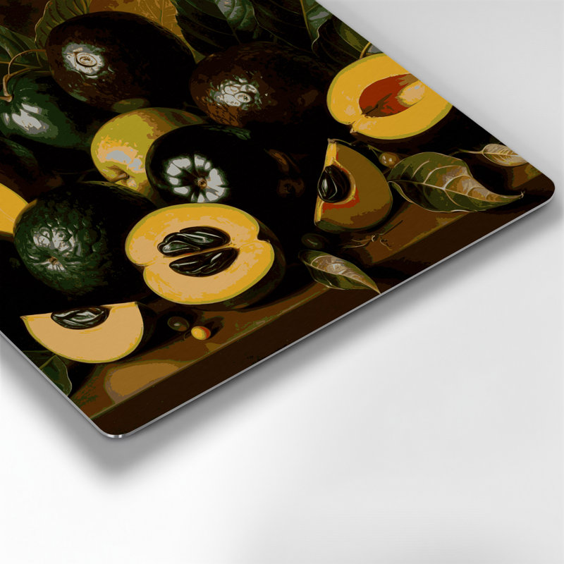 Art mural en métal Fruit brun Sapote