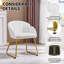 Flower Shape Tub Chair with Golden Metal Legs -727915732