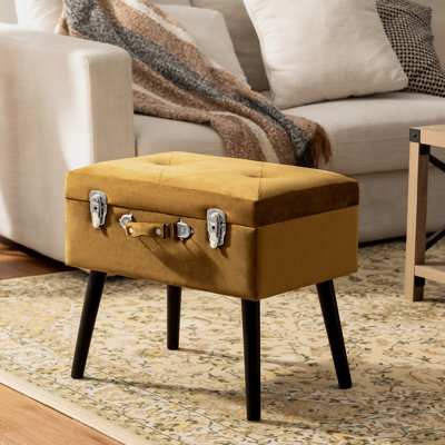 Tabouret de coiffeuse en bois massif Coleridge