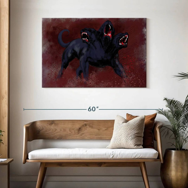 Kelan Cerberus, 30" H x 45" W