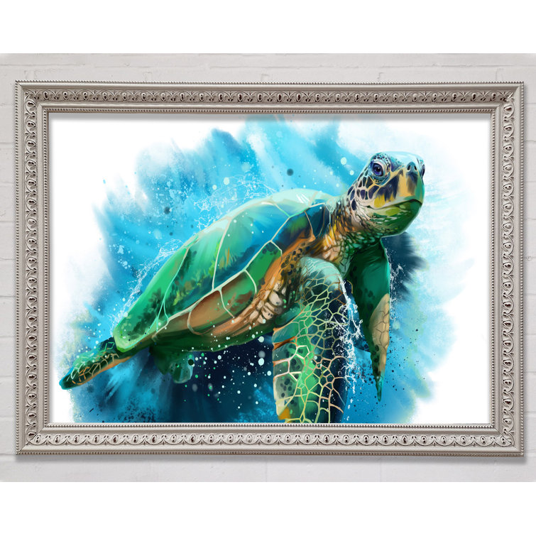 The Sea Turtle Watercolour - Single Picture Frame Print