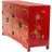 61" Wide 4 Drawer Elm Solid Wood Buffet Table