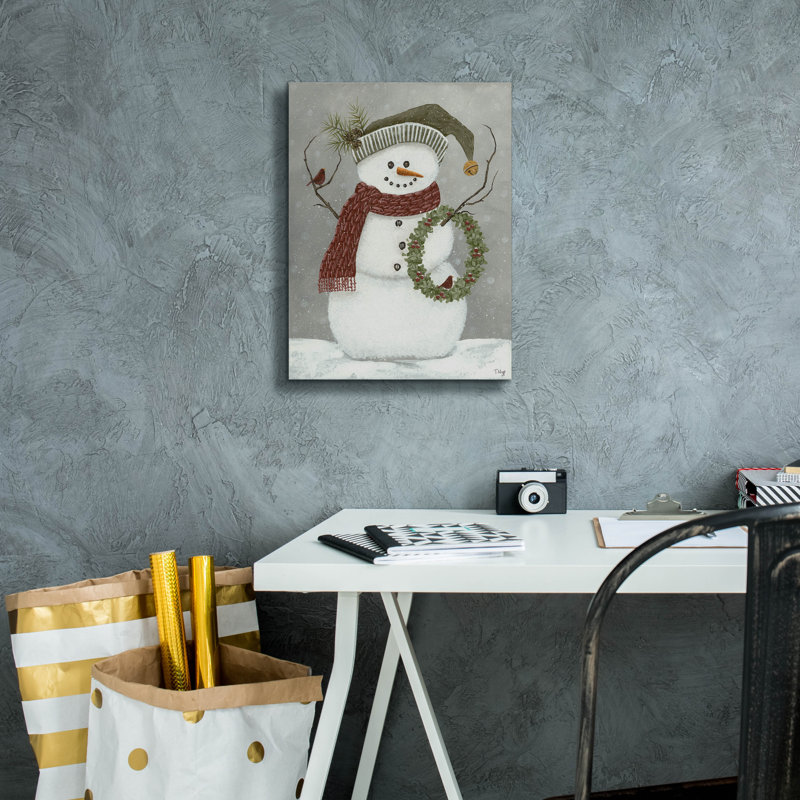 Toile épique «Snowman» par Tanya Nyp, graffiti épique, 12 po x 16 po, H 16 po x l 12 po
