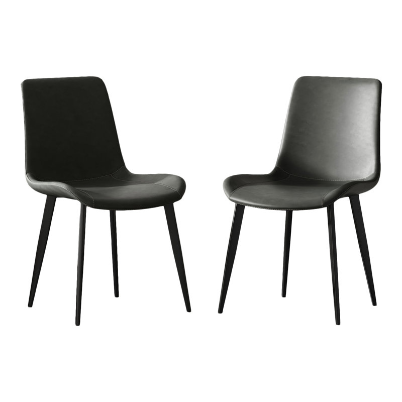 Chaise d'intérieur, deux chaises de salle à manger, chaises de cuisine, chaises de salle à manger avec pieds en métal