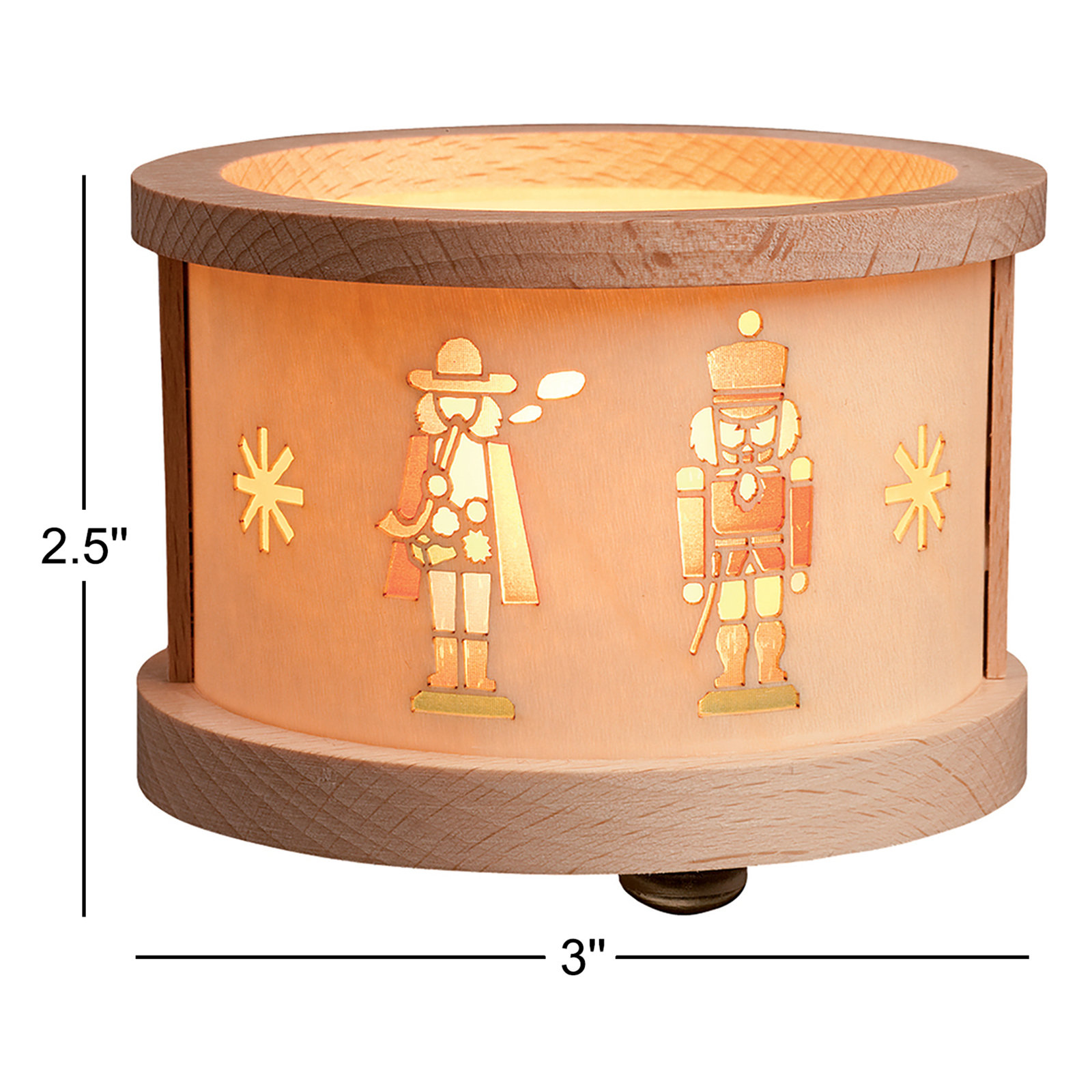 Wooden Nutcracker Holiday Lantern