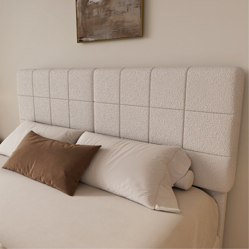 Lit flottant avec lumière White Boucle, Grand lit