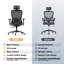 Chaise de bureau ergonomique robuste en maille respirante avec appui-tête réglable en 3D, accoudoirs 4D, chaise de bureau à haut dossier lombaire dynamique en 3D, grande et haute chaise pivotante pour la maison, le bureau, le bureau et les jeux jusqu'à 400 lb