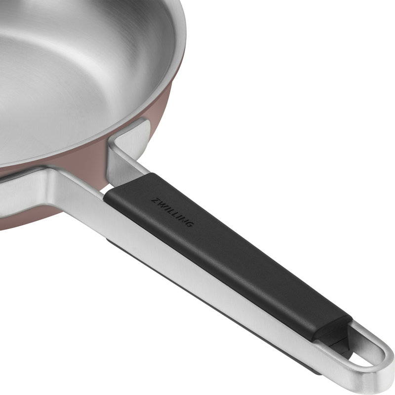 ZWILLING Pure 9.5-Inch Stainless Steel Ceramic Nonstick Fry Pan, Green, Rose, 9.5"