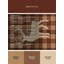 Tapis moelleux et moelleux à motif abstrait moderne et contemporain de Noël en brun - reliure brun clair-387416990