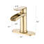 Robinet de lavabo pour salle de bain à poignée simple 1 ou 3 trous avec plaque de pont et trop-plein Nickel brossé-126253951
