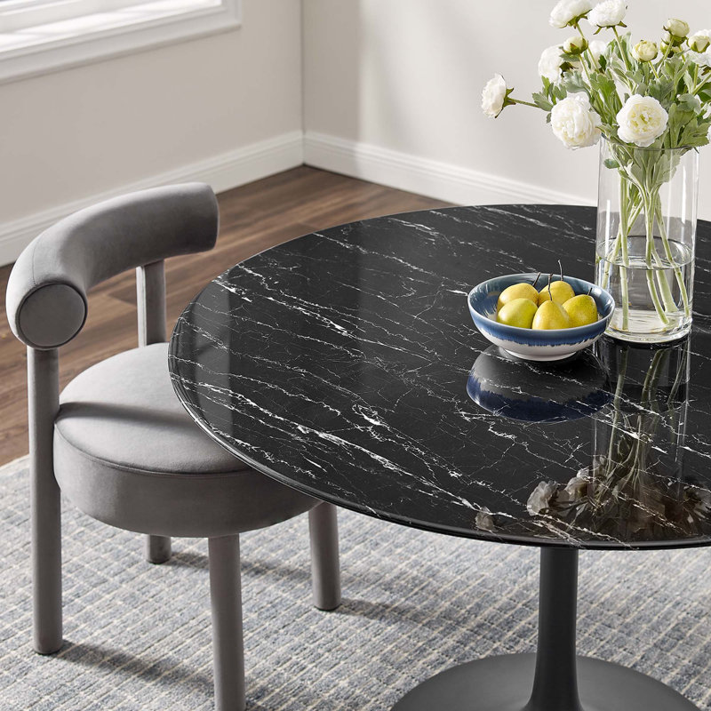 Table de salle à manger Lippa, Standard (hauteur de 29,5 po), l 47 po x L 47 po