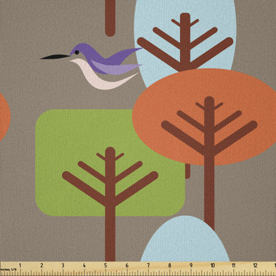 Dasharia Flying Hummingbird and Trees Multi-purpose Fabric