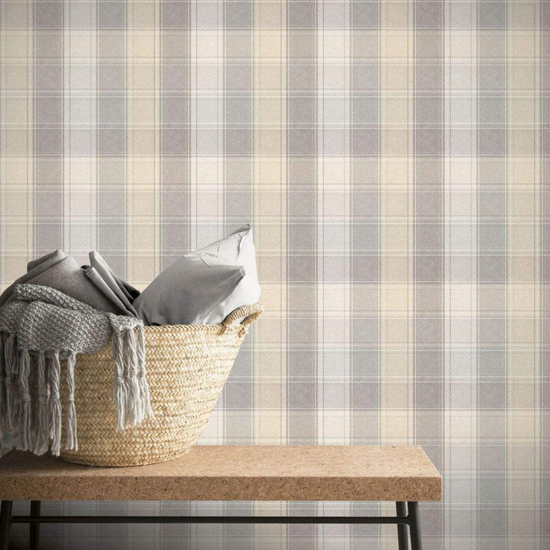 Twomey 10.05m x 53cm Matte Wallpaper Roll, Grey