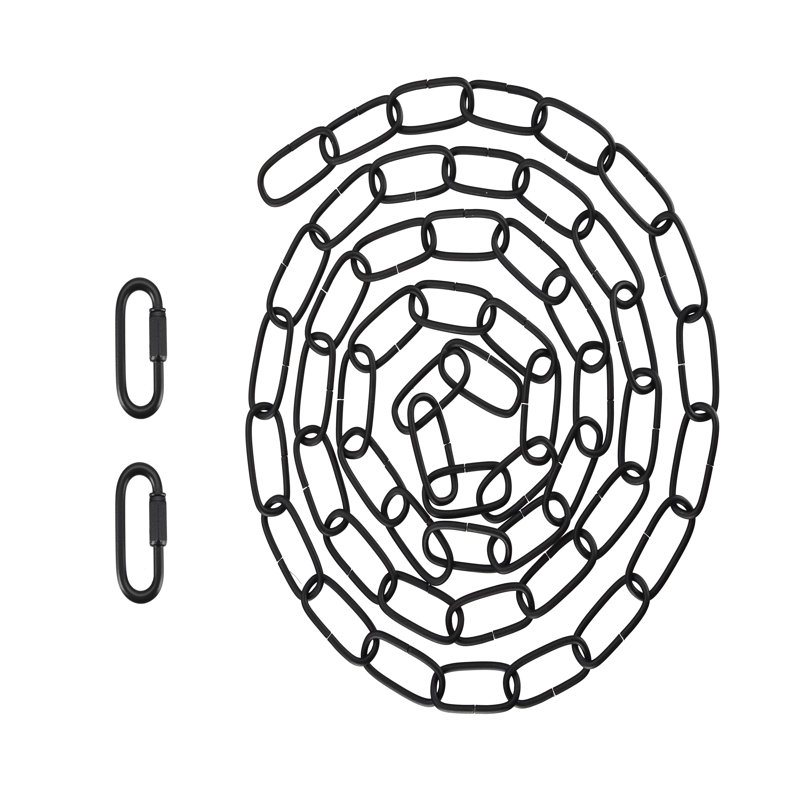 Heavy Duty Chain, 72" H x 0.6" W x 0.6" D, Black