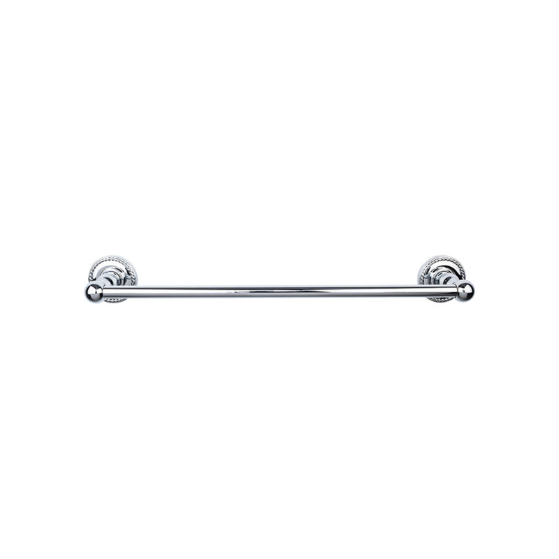 Edwardian Bath Single 26 1/2" Wall Mounted  Towel Bar, Polished Chrome