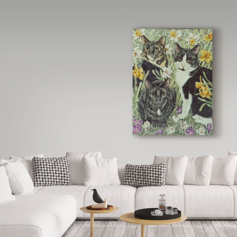Gilstrap «The Trio», reproduction de peinture acrylique sur toile tendue, H 24 po x l 18 po x P 2 po