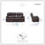 Ensemble de salon inclinable manuel 3 pièces en microfibre Karston-485329667
