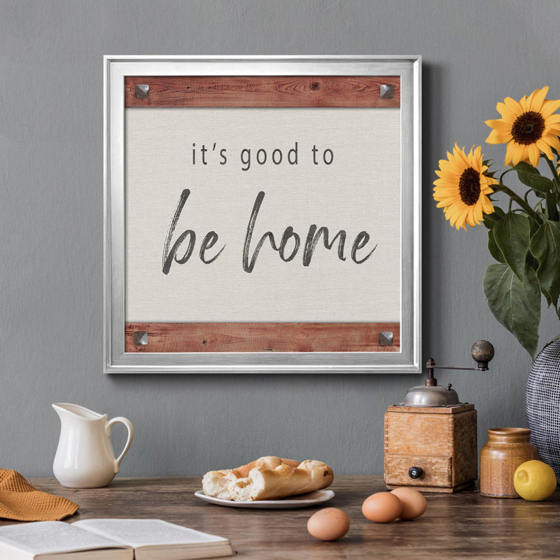 Home - Art textuel sur toile, Toile argentée, H 30,5 po x l 30,5 po x P 1,5 po