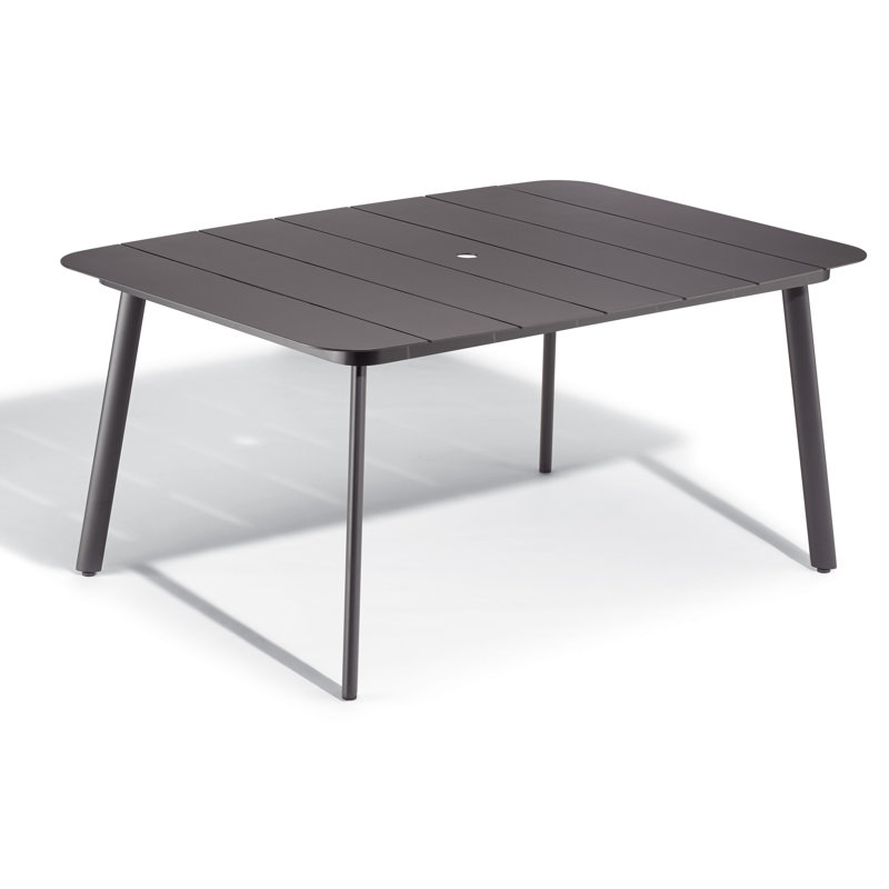 Table de salle à manger d'extérieur en aluminium 63 po Eiland