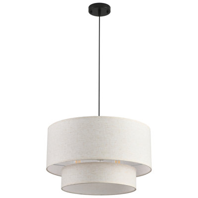 3-Light Dimmable Drum Chandelier