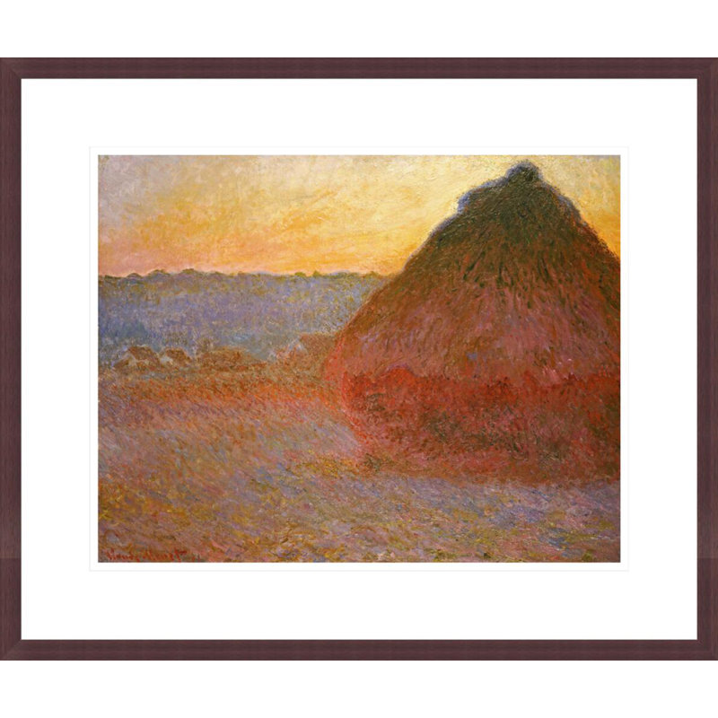 «Haystacks Impressions» par Claude Monet, impression giclée sur cadre, H 17,75 po x l 21,13 po