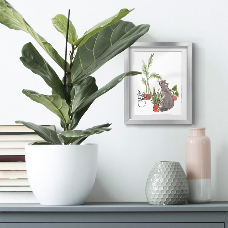 " Deciduous Canopy I ", Silver Framed Paper, White