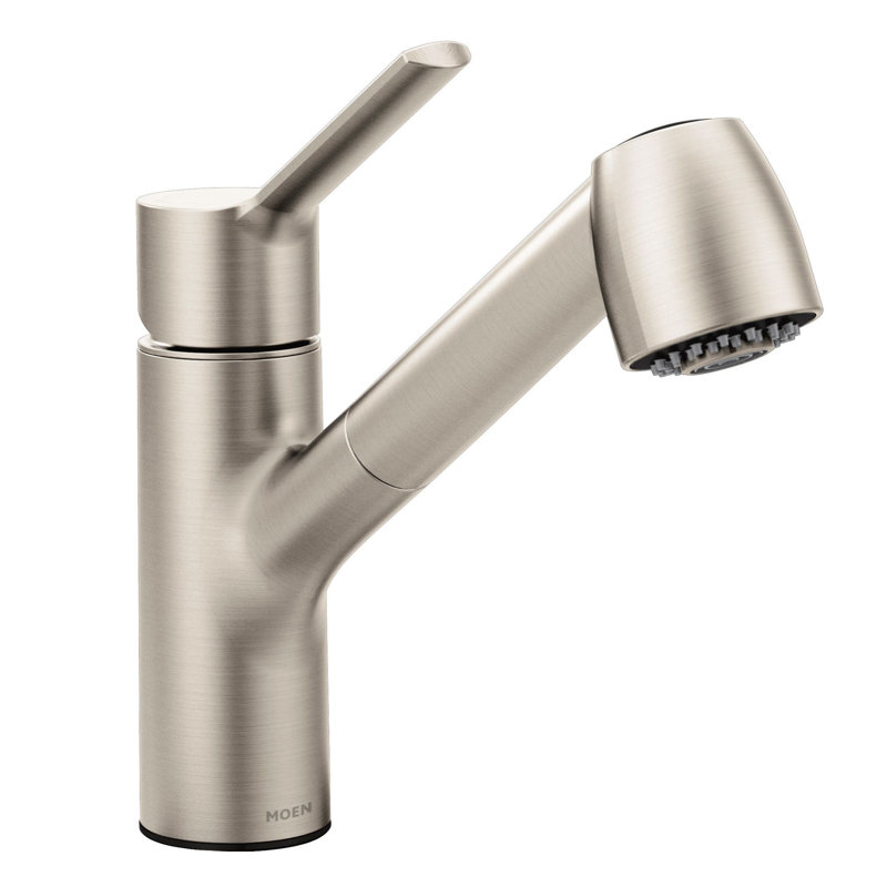 Robinet de cuisine à poignée simple rétractable Method avec Power Clean™ et Duralock™, Acier inoxydable résistant aux taches