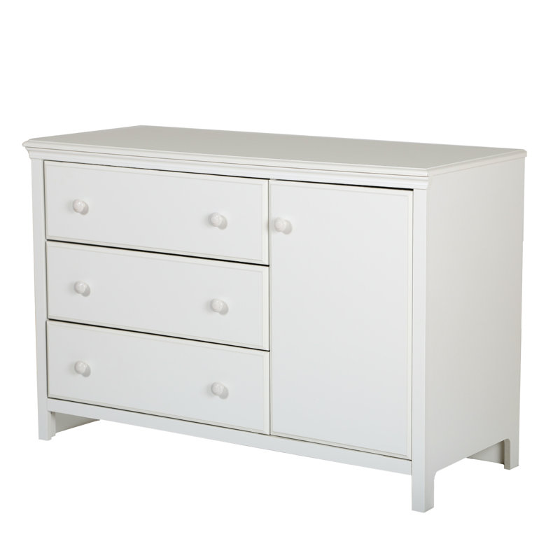 Cotton Candy Changing Table Dresser, White